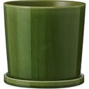 IB Laursen Green Flowerpot with Saucer - 14 cm