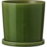 IB Laursen Green Flowerpot with Saucer
