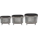 Vasos para Plantas com Pés, Conjunto de 3 - Oval