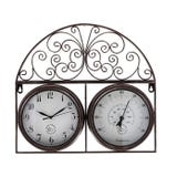 Esschert Design Zegar ogrodowy z termometrem