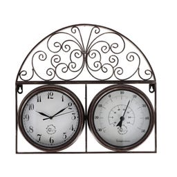 Esschert Design Tuinklok met Thermometer - 1 stuk