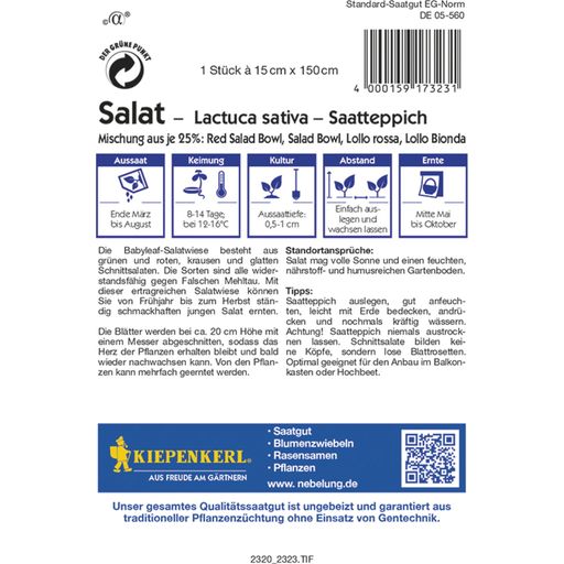 Kiepenkerl Salat Saatteppich Fitness Mix - 1 Stk.