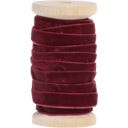 Chic Antique Velourband auf Holzspule - rot