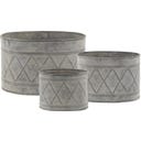 Übertopf 3er Set antique zink - 1 Set