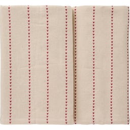 Ib Laursen Tischdecke mit roten Herzen 