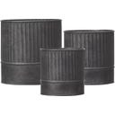 Wikholm Amira Pflanztöpfe metall 3er Set - schwarz