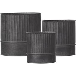 Wikholm Amira Pflanztöpfe metall 3er Set - schwarz