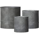 Wikholm Pots de Fleurs Amira en Métal - Lot de 3 - zinc
