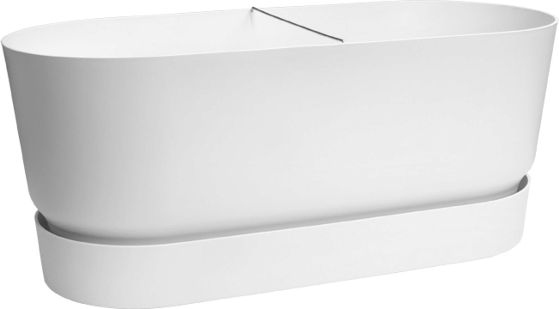 greenville terrace trough 80cm with wheels - White