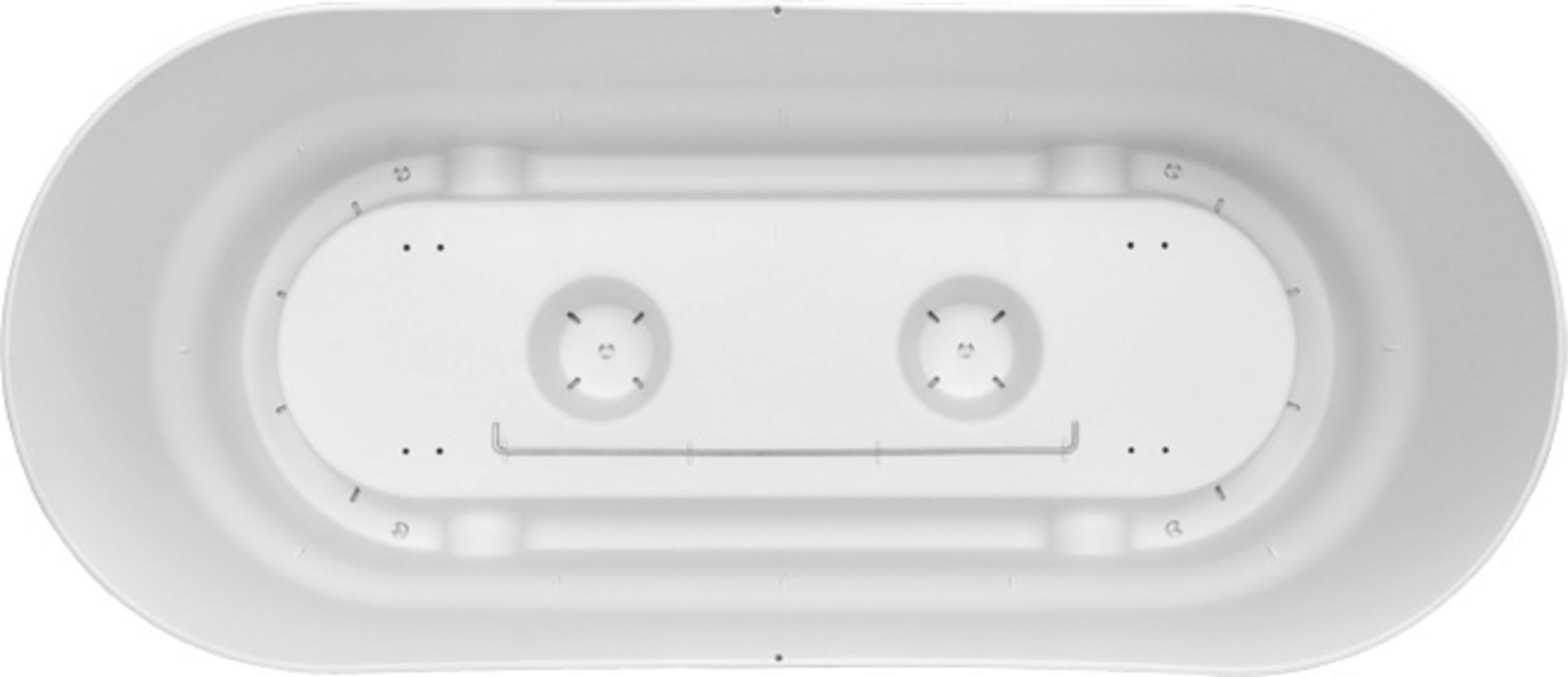 greenville terrace trough 80cm with wheels - White