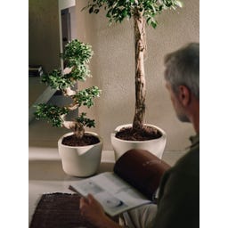 elho Pflanzgefäß mura 40 cm - leinenweiß