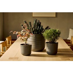 elho dune rund 25 cm - warmes anthrazit