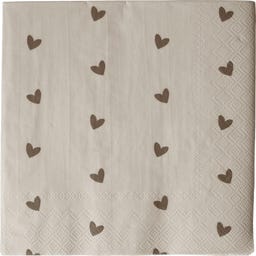 DBKD Serviette Herz - braun