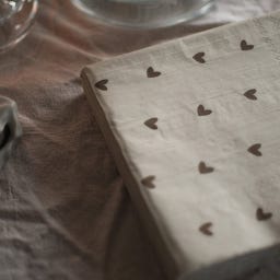 DBKD Serviette Herz - braun