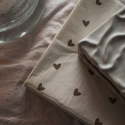 DBKD Serviette Herz - braun