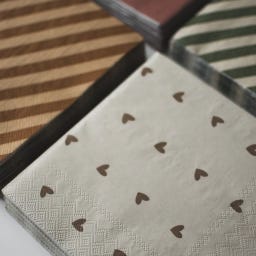 DBKD Serviette Herz - braun