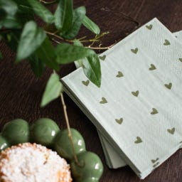 DBKD Serviette Cœur - vert