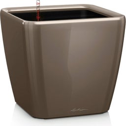 Lechuza QUADRO Premium LS 21 Planter - Taupe - High Gloss