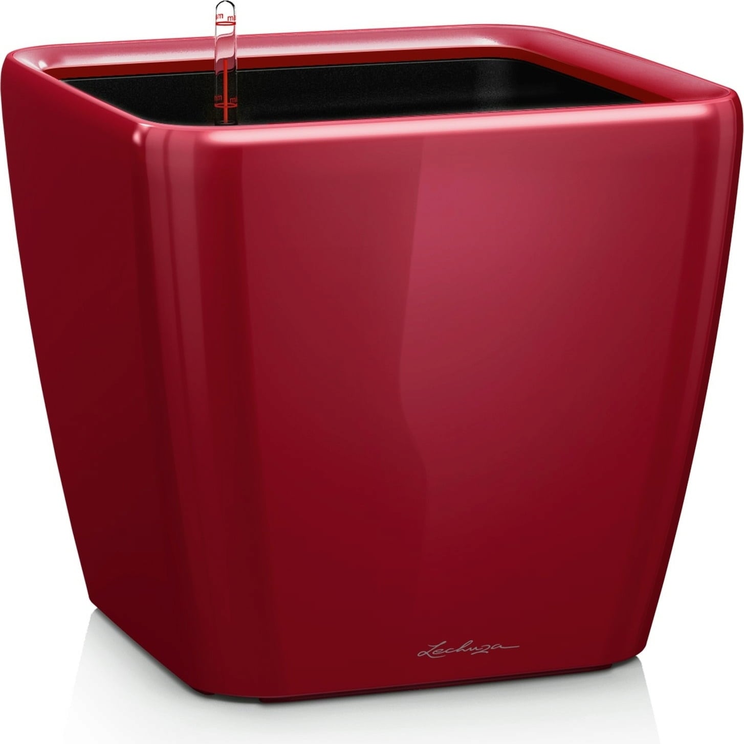 Lechuza QUADRO Premium LS 43 Planter - Scarlet Red - High Gloss