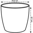 elho Cache-Pot Rond Mini BRUSSELS - 10 cm