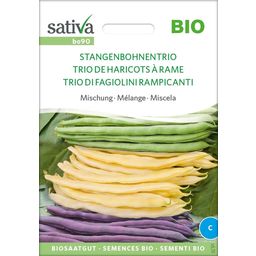 Sativa Organic Trio of Runner Beans - 1 Pkg