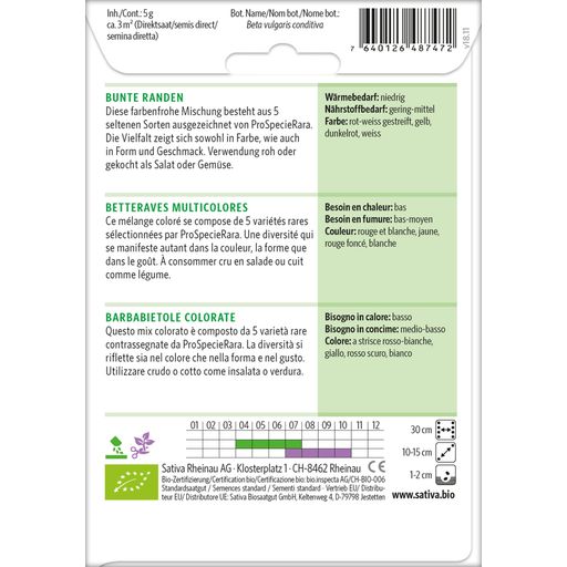 Sativa Biologische Kleurrijke Bieten - 1 Verpakking