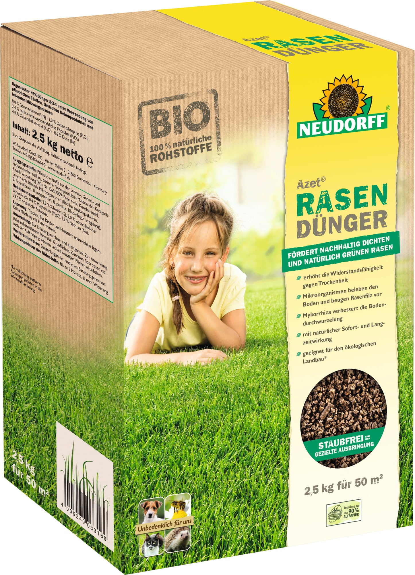 Neudorff Azet® BIO - Engrais pour Gazon