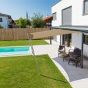 Windhager Solsegel SunSail CANNES Fyrkant 3x3 m - taupe