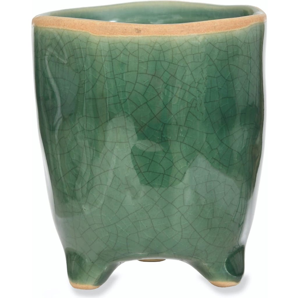 Garden Trading Stone Positano Topf – Keramik, Craquelé-Optik, 8,5 Cm Hoch, 7,2 Cm Durchmesser