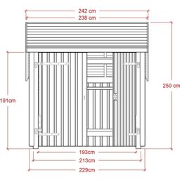 PLUS A/S Bicycle Shed with Double Door - 1 Set