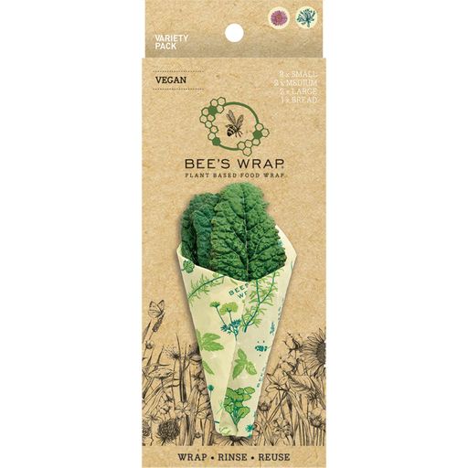 Bee's Wrap Wax Cloths - 7 Piece Set - VEGAN - 1 Set