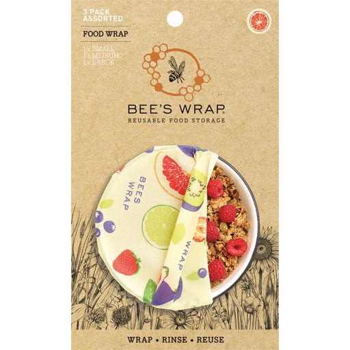 Bee's Wrap Bienenwachstuch 3er Set Frische Früchte - 1 Set