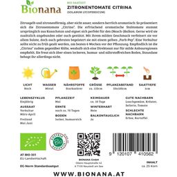 Bionana Bio Zitronentomate „Citrina“ - 1 Pkg