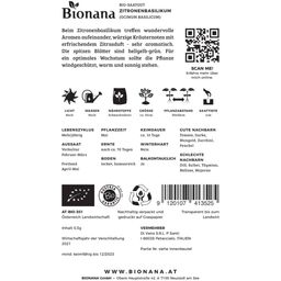 Bionana Biologische Citroenbasilicum - 1 Verpakking