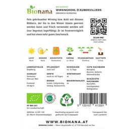 Bionana Biologische Savooikool “D'Aubervilliers” - 1 Verpakking