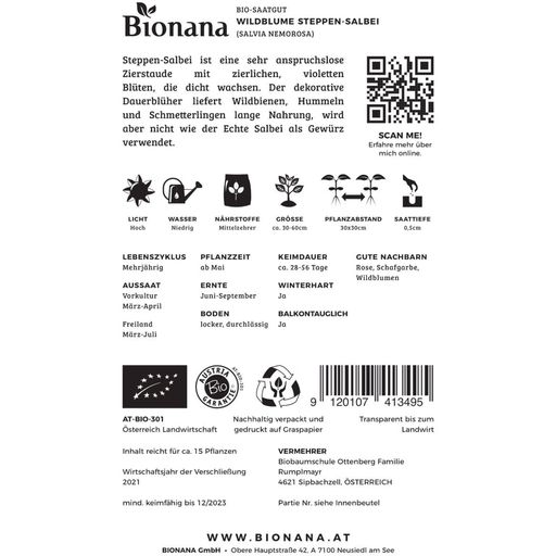 Bionana Bio Wildblume Steppen-Salbei - 1 Pkg