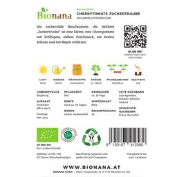 Bionana Bio pomidor koktajlowy „Zuckertraube“ - 1 opak.