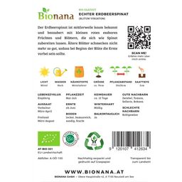 Bionana Biologische Rode Aardbeispinazie - 1 Verpakking