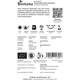 Biologische Wilde Bloemen - Gele SkaBiose - 1 Verpakking