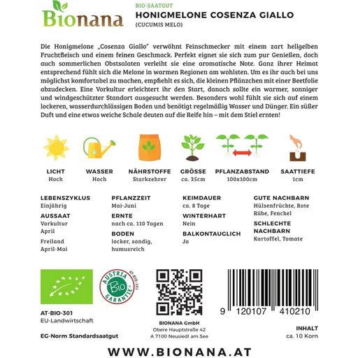 Bionana Melone Bio - Cosenza Giallo - 1 conf.