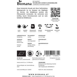 Bionana Biologische Akkerlklokje Veldbloemen - 1 Verpakking