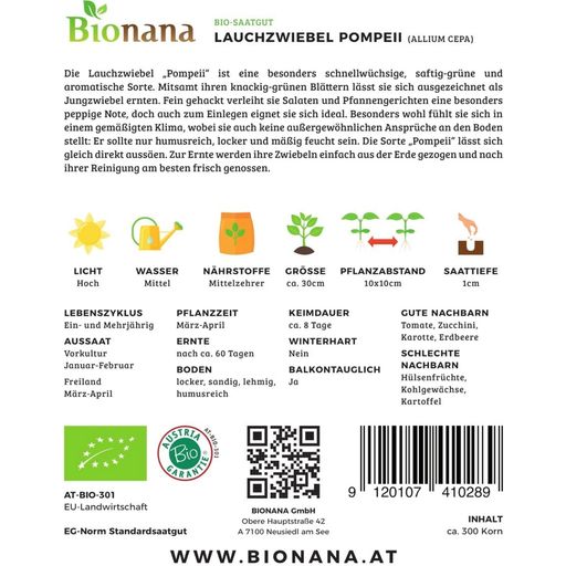 Bionana Organic Spring Onion 