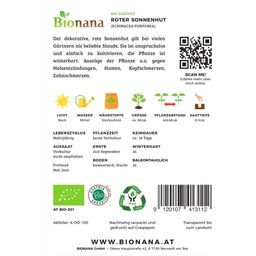 Bionana Biologische Rode Zonnehoed - 1 Verpakking