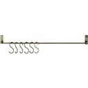 Wall Railing with S-hooks - Antique Brass - 1 item