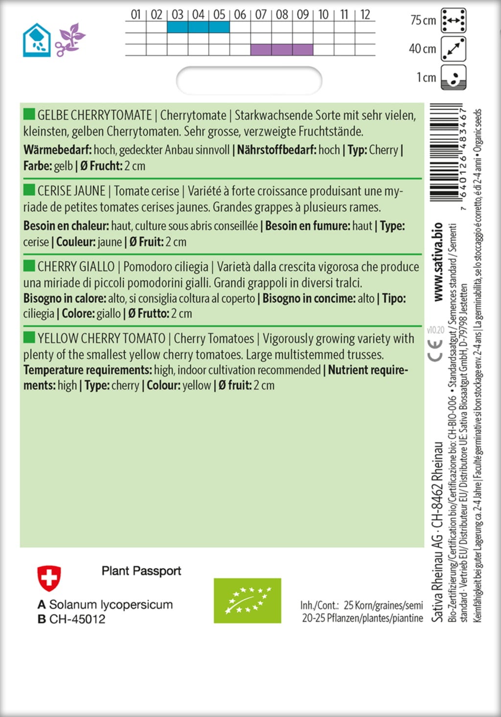Sativa Tomate Cerise Bio 