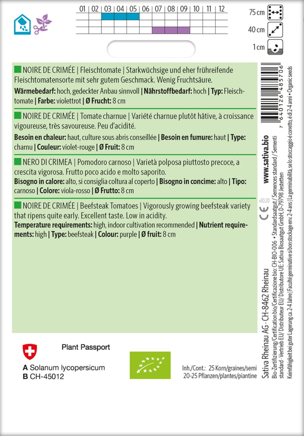 Sativa Tomate Charnue Bio 