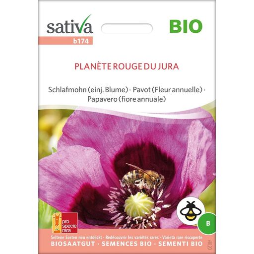 Fiore Annuale -  Papavero Bio Planète Rouge Du Jura - 1 conf.