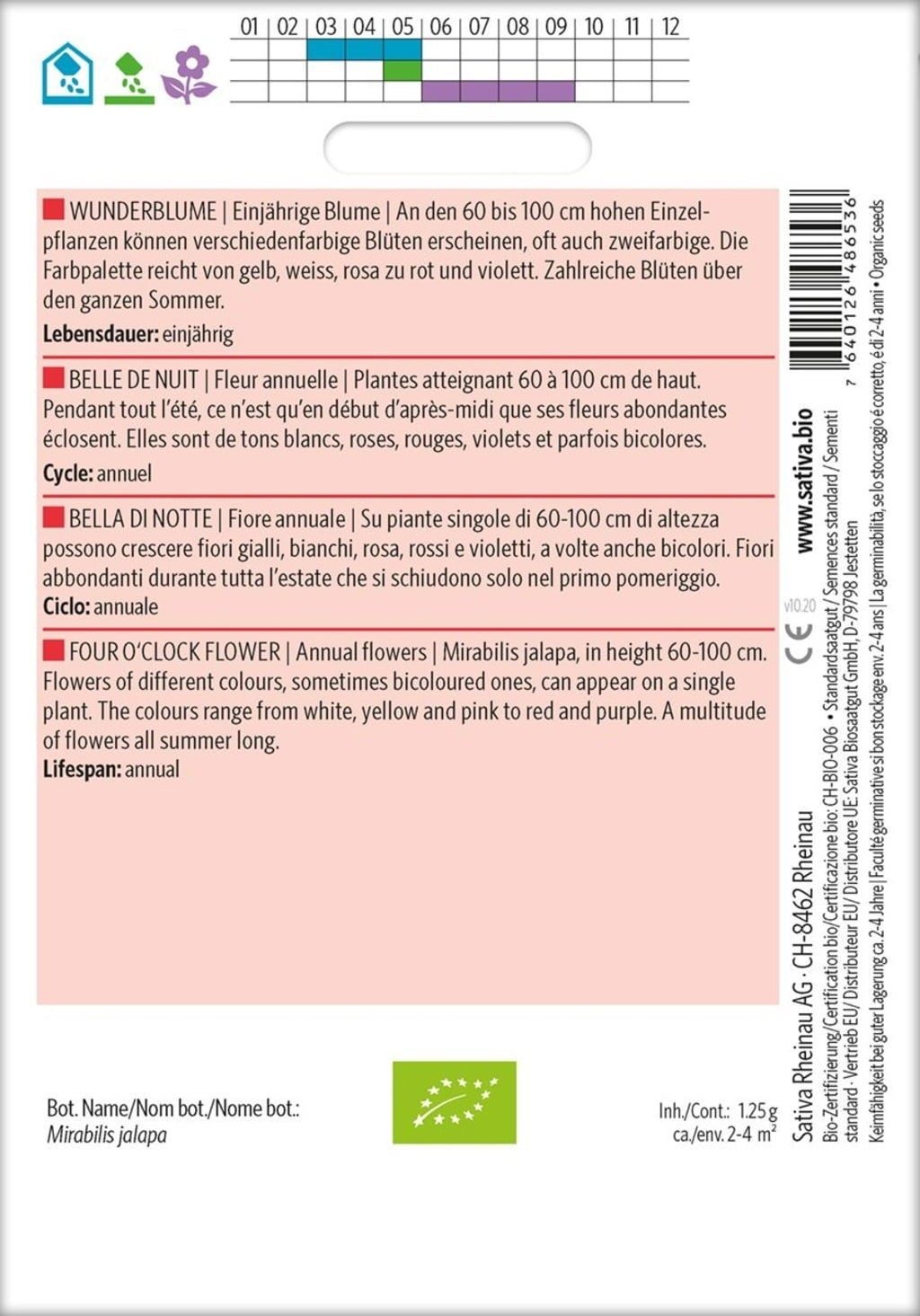 Sativa Bio Einjährige Blume 