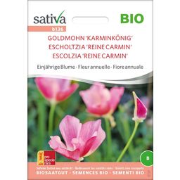 "California Poppy 'Karminkönig'" Organic Annual Flower