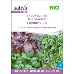 Sativa Biologische Basilicum Trio Zaadschijven - 1 Verpakking